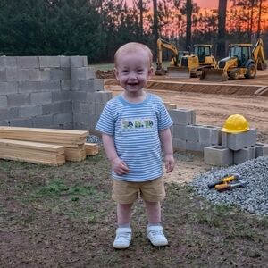 NWT Construction Print Toddler Short Set Size 3T
